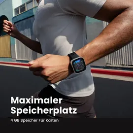 Amazfit Bip Max BT 2,07 Zoll AMOLEDgehäuse grau Sportarmband schwarz Talla Única