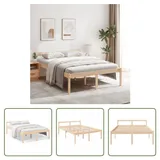 The Living Store Seniorenbett 120x200 cm Massivholz Kiefer - Braun