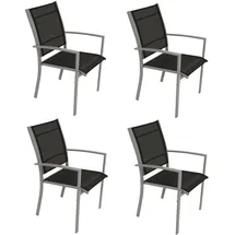 DEGAMO Pino Stapelsessel 55 x 64 x 88 cm schwarz 4 St.