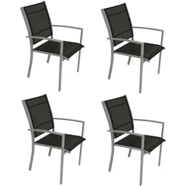 DEGAMO Pino Stapelsessel 55 x 64 x 88 cm schwarz 4 St.