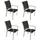 DEGAMO Pino Stapelsessel 55 x 64 x 88 cm schwarz 4 St.