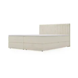 GRAINGOLD Boxbett mit Stauraum ¦ beige ¦ Maße (cm): B: 205 H: 105