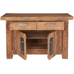 Kommode CORAL Teakholz Schubladenschrank Sideboard Wohnzimmer Mehrzweck Schrank