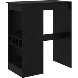 vidaXL Bartisch mit Regal 90 x 47,5 x 103,5 cm Schwarz