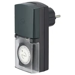 HAMA Mechanische Zeitschaltuhr "Mini", IP44, 30m Reichweite, schwarz/grün