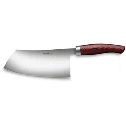 Nesmuk SOUL Chinesisches Kochmesser 180mm Micarta Green Micarta Red