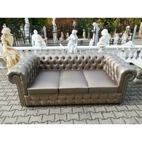 JVmoebel Chesterfield-Sofa, Design Chesterfield Sofa 3-Sitzer Gold Couch goldfarben