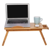 lyrlody Betttisch, Faltbare Bambus Lapdesks Laptoptisch Notebooktisch Frühstücktisch Frühstücktisch Laptop Tablett für Lesen oder Frühstücks und Zeichentisch, 50 * 30 * 20cm...