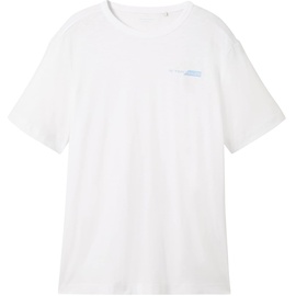 TOM TAILOR Herren T-Shirt PRINTED Regular Fit Weiß 20000 S