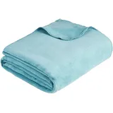 IBENA Wohndecke Ibena Malaga", blau türkis B:150cm L:200cm, Wohndecken, unifarben