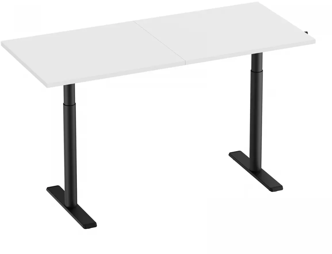 MaxMount Schreibtisch Höhenverstellbar 1600x700mm - Schwarz/Weiß