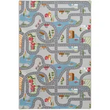 Snapstyle Kinder Spiel Straßenteppich Grau, 200x300cm