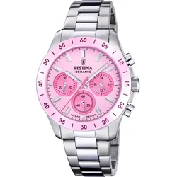 Festina Quarz Unisex Keramik F20693/2 - rosègold,silber - 39.0mm