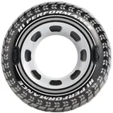 Intex 56268NP - Aufblasbarer Schwimmring Rad mit Griffen, Vinyl, Schwarz, 114 cm