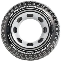 Intex 56268NP - Aufblasbarer Schwimmring Rad mit Griffen, Vinyl, Schwarz, 114 cm