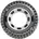 56268NP Aufblasbarer Schwimmring Rad mit Griffen Vinyl Schwarz 114 cm