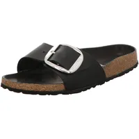Birkenstock Madrid Big Buckle Nubukleder geölt schmal schwarz 38