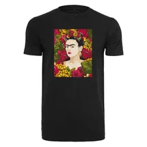 MERCHCODE Ladies Frida Kahlo Portrait Tee in Schwarz, Größe XS