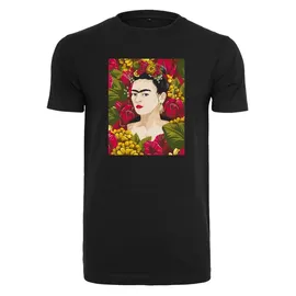 MERCHCODE Ladies Frida Kahlo Portrait Tee in Schwarz, Größe XS