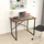 [en.casa] Schreibtisch Tjeldsund Computertisch Bürotisch 75 x 90 x 60 cm Arbeitstisch Metallgestell Laptoptisch Walnuss - Braun