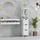 Homcom Badezimmerschrank 30 x 30 x 142,4 cm Weiß MDF/Spanplatte/Massivholz