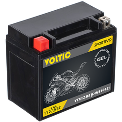 Voltima Sportivo GEL YTX12-BS Motorradbatterie 12Ah 12V (DIN 51012)