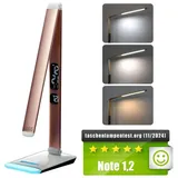 EAXUS LED Schreibtischlampe Braun