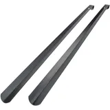 biped Metall Schuhlöffel lang 66 cm - Sehr stabiler Premium Schuhlöffel Metall in Hammerschlag-Optik - Schuhanzieher lang mit Haken zum praktischen Aufhängen - Ergonomisch geformt z2797(2x grau)