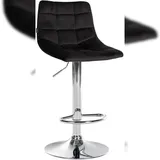 CLP Barhocker Jerry Samt schwarz/chrom