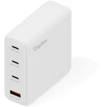 Digitus GaN 140W, 3x USB-C, 1x USB-A weiß