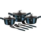 Berlinger Haus Aquamarin Topf-Set 4-tlg. Granit-Kochgeschirr