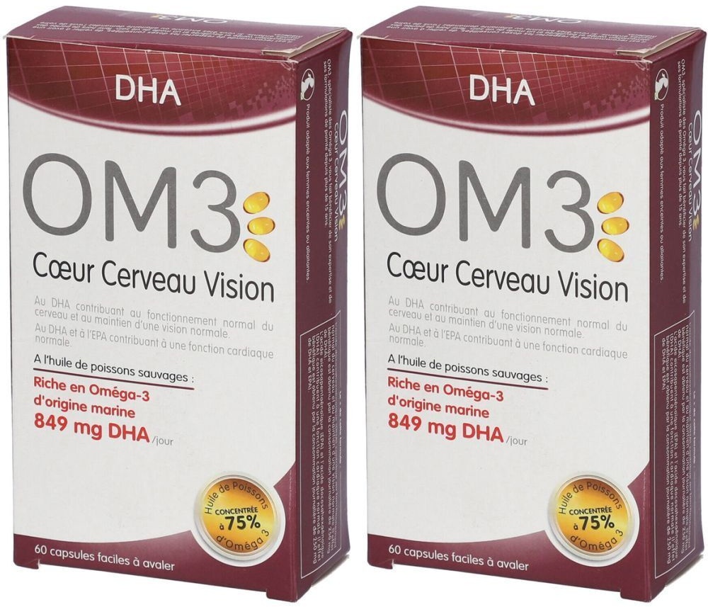 OM3 DHA Coeur Cerveau Vision 2x60 pc(s) capsule(s)