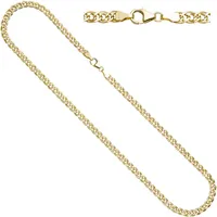 Goldkette JOBO Halsketten Gr. Gelbgold 333, Länge: 45 cm, goldfarben (gelbgold 333) Damen Goldketten Zwillings-Panzerkette 333 Gold 45 cm