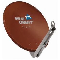 Wisi OA 85 I TOPLINE - 85cm Alu-Spiegel - rotbraun