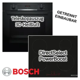 Bosch Herdset Backofen EcoClean + Induktionskochfeld PowerBoost