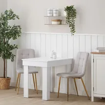 Homestyle4u Esstisch 90 x 73 x 60 cm weiß