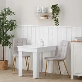 Homestyle4u Esstisch 90 x 73 x 60 cm weiß