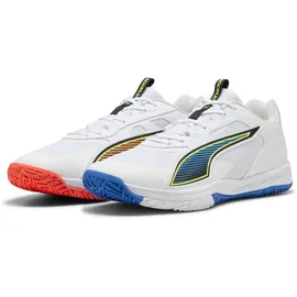 Puma Accelerate Pro 4 Game On Hallenschuh, Unisex, weiß-leuchtendes Rot-Ultrablau, 47