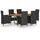 vidaXL Polyrattan Garten-Essgruppe 7-tlg. 3070766
