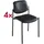 NOWY STYL Stapelstuhl Quad Leder schwarz 4er Set