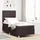 vidaXL Boxspringbett 100 x 200 cm Dunkelbraun/Grau