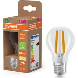 Osram lighting Osram LED Filament, EEK A, 3,8 W, 806 lm, E27, klar 806lm warmweiß, 2700K dimmbar ultra effizient