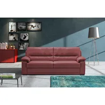 Egoitaliano "Doris, modernes Designersofa, Ledersofa mit erstklassiger Sitzqualität", edle Detailverarbeitung, perfekte Polsterung, aus hochwertigem Leder rot