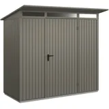 Hörmann Metall-Gerätehaus Berry Classic mit Pultdach Typ 1, 248 x 153 cm,quarzgrau,3,8 m2
