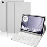 Für Samsung Tablet A9 Plus Tastatur -Für Galaxy Tab A9+ Hülle mit Tastatur, (Deutsches) TastaturHülle Magnetische Kabelloser Bluetooth Abnehmbar für Samsung Galaxy Tab А9+ Tablet 2023 11 Zoll, Grau