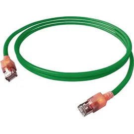 EasyLan CS1OGADAD0020 Netzwerkkabel, Patchkabel CAT 6a S/FTP 2m Grün 2 m Cat.6A (Class EA), mit LED 1St.