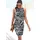 LASCANA Sommerkleid Mehrfarbig Creme-Graublau 44