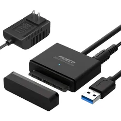 FIDECO PL2535A-P, Adapter für 2,5 / 3,5 Festplatten und SSDs, SATA, USB 3.0, mit Netzteil