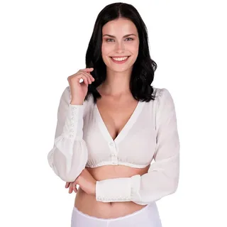 MarJo Dirndlbluse JACHENAU Langarm ecru - 34