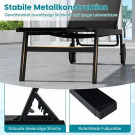 Costway Gartenliege 150 x 0 x 0 cm Schwarz